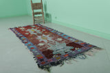 Moroccan berber rug 2.4 X 6.5 Feet - Boucherouite Rugs