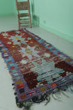 Moroccan berber rug 2.4 X 6.5 Feet - Boucherouite Rugs