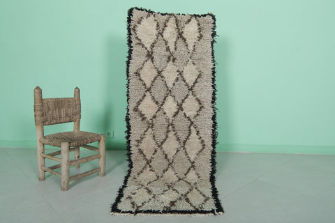 Moroccan berber rug 2.1 X 5.4 Feet - Boucherouite Rugs