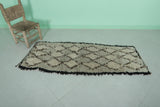 Moroccan berber rug 2.1 X 5.4 Feet - Boucherouite Rugs