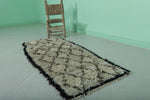 Moroccan berber rug 2.1 X 5.4 Feet - Boucherouite Rugs