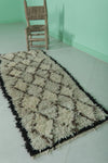 Moroccan berber rug 2.1 X 5.4 Feet - Boucherouite Rugs