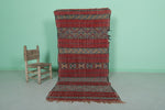 Moroccan berber rug 3 X 6.6 Feet - Boucherouite Rugs