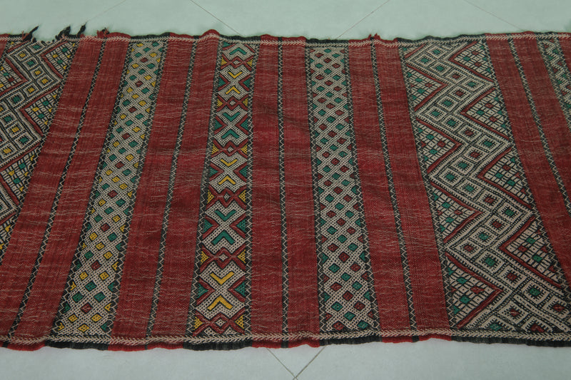 Moroccan berber rug 3 X 6.6 Feet - Boucherouite Rugs