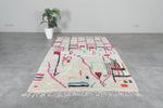 Colorful moroccan rug 4.9 FT × 8.1 FT