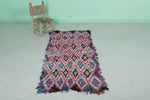 Moroccan berber rug 2.7 X 5.5 Feet - Boucherouite Rugs