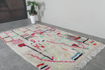 Colorful moroccan rug 4.9 FT × 8.1 FT