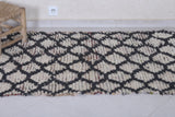 Moroccan Berber Rug 3.1 x 6.1 Feet - Handcrafted Black Geometric Design