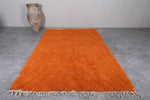 Orange Moroccan rug 6.3 X 10.1 Feet