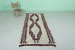 Moroccan berber rug 2.9 X 6.8 Feet - Boucherouite Rugs