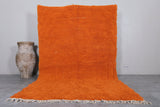 Orange Moroccan rug 6.3 X 10.1 Feet