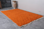 Orange Moroccan rug 6.3 X 10.1 Feet