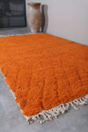 Orange Moroccan rug 6.3 X 10.1 Feet