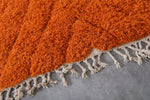 Orange Moroccan rug 6.3 X 10.1 Feet