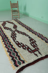 Moroccan berber rug 2.9 X 6.8 Feet - Boucherouite Rugs