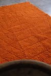 Orange Moroccan rug 6.3 X 10.1 Feet