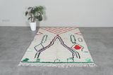 Colorful Moroccan rug 4.8 FT × 7.4 FT