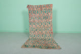 Pink and Green Moroccan Rug Runner 2.7 FT x 6.5 FT