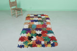 Moroccan berber rug 2.7 X 6.2 Feet - Boucherouite Rugs