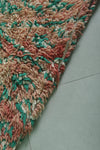 Pink and Green Moroccan Rug Runner 2.7 FT x 6.5 FT