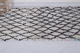 Moroccan Berber Rug with Diamond Pattern - 3.7 X 7.7 Feet