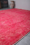 Pink Moroccan rug 13.7 X 13.4 Feet