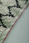 Handmade White Berber Runner Rug 1.9 X 5.9 Feet