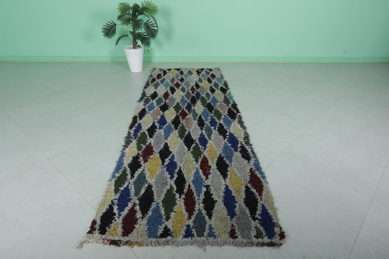 Long Hallway Boucherouite Rug 3.2 X 8.8 Feet