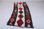 Moroccan berber rug 3.4 X 8.2 Feet - Boucherouite Rugs