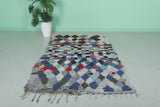 Colorful Moroccan Boucherouite Rug 3.7 x 5.6 Feet - Handmade Berber Art