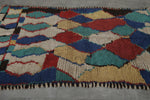 Colorful handmade moroccan berber rug 3.8 X 6.5 Feet