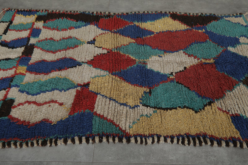 Colorful Handmade Moroccan Berber Rug 3.8 X 6.5 FT – Vibrant & Unique