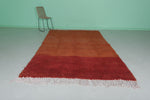 Berber Beni Ourain Rug 6.1 x 10.3 Ft - Red and Orange Wool Rug