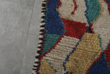 Colorful handmade moroccan berber rug 3.8 X 6.5 Feet