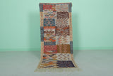 Colorful moroccan handwoven kilim 2.3 FT X 5.3 FT