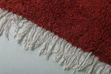 Berber Beni Ourain Rug 6.1 x 10.3 Ft - Red and Orange Wool Rug