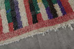 Vintage handmade moroccan berber colorful rug 4.8 FT X 8.4 FT