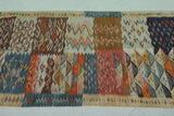 Colorful moroccan handwoven kilim 2.3 FT X 5.3 FT