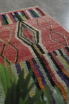 Vintage handmade moroccan berber colorful rug 4.8 FT X 8.4 FT