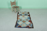 Moroccan berber rug 1.8 X 4 Feet - Boucherouite Rugs