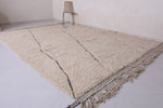 Hand knotted beni ourain rug - Moroccan area rug