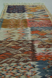 Colorful moroccan handwoven kilim 2.3 FT X 5.3 FT