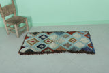 Moroccan berber rug 1.8 X 4 Feet - Boucherouite Rugs