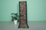 Moroccan colorful handwoven kilim 2 FT X 8.3 FT