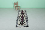 Moroccan berber rug 1.9 X 6.2 Feet - Boucherouite Rugs