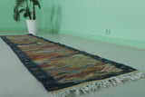 Moroccan colorful handwoven kilim 2 FT X 8.3 FT