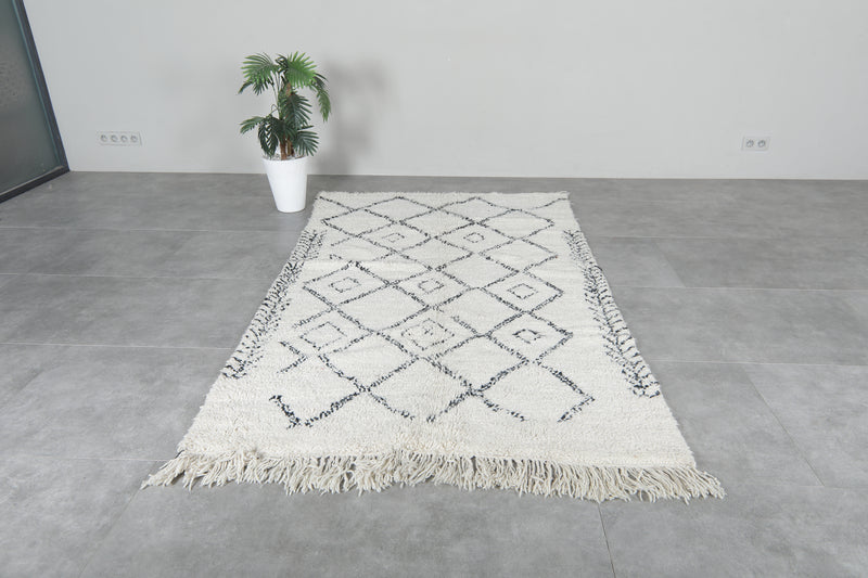 Handmade Moroccan Rug – Berber Wool Carpet 4.8x7.9 FT