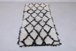 Moroccan Berber Rug 2.4 x 5.9 Feet - Handwoven Diamond Pattern