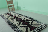 Moroccan berber rug 1.9 X 6.2 Feet - Boucherouite Rugs