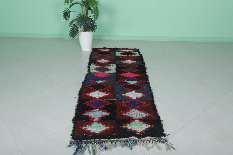 Moroccan Runner Rug Shag 2.4 X 7 Feet